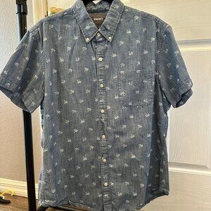 Bonobos Short Sleeve Palm Tree Button Down Slim Fit Size XL